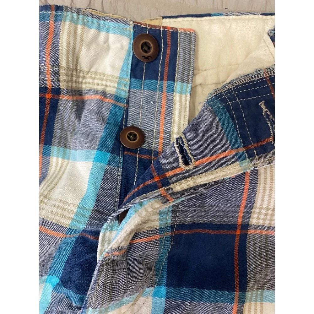Hollister Plaid Shorts‎ Preppy Men's Casual Blue White Size 32
